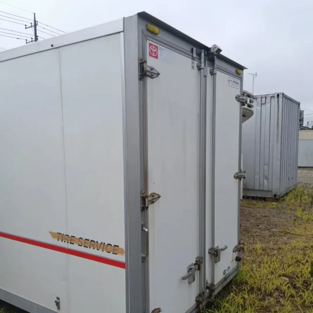 香取市】内部ステンレス 保冷コンテナ (No.AM-80) 長さ約347cm×幅187cm